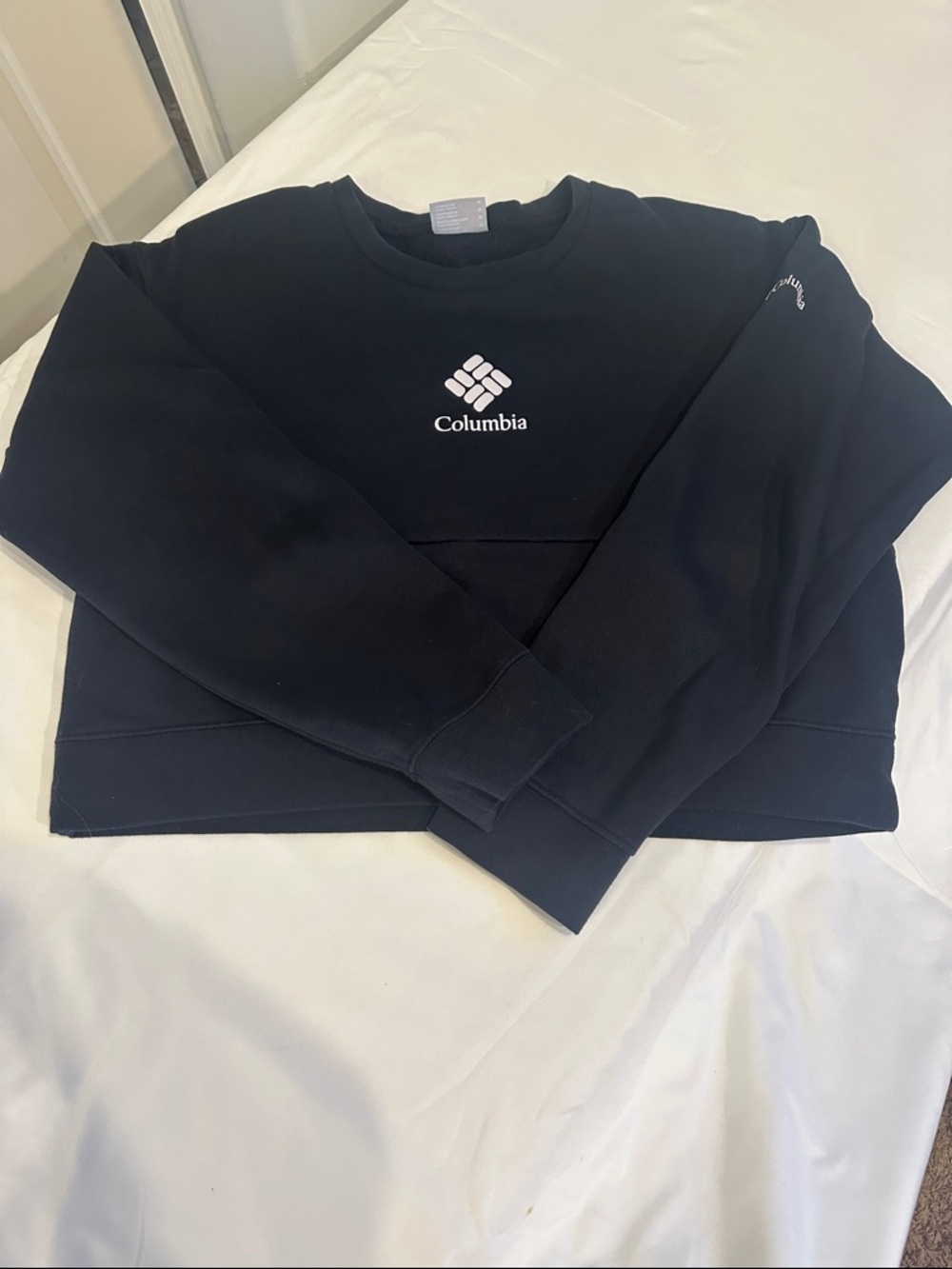 Columbia Black Crewneck Sweatshirt with White Logo